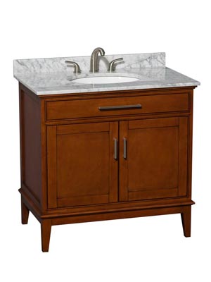 36" Hatton Single Bath Vanity - Light Chestnut