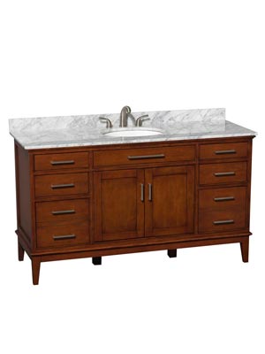 60" Hatton Single Bath Vanity - Light Chestnut