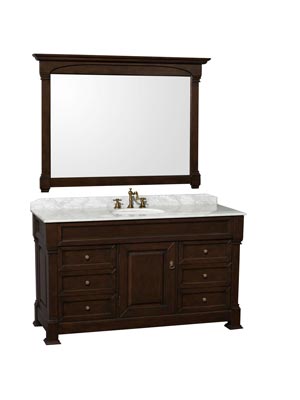 60" Andover Single Bath Vanity - Dark Cherry