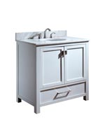 37" Toscana Single Bath Vanity - White