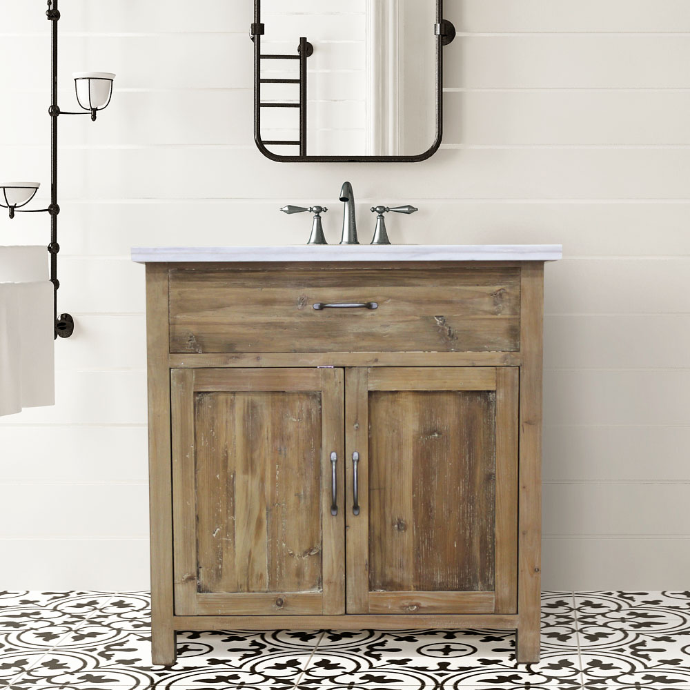 Vanities Bathgems Com 36 Woodland Italian Carrara Marble Natural Pine