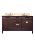 61" Marciana Double Sink Vanity - Light Espresso