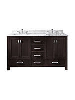 61" Toscana Double Sink Vanity - Espresso