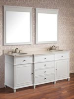 61" Cesarina Double Sink Vanity - White