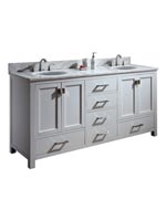 61" Toscana Double Sink Vanity - White 61" Toscana Double Sink Vanity - White