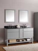 61" Thalia Double Sink Vanity - Chilled Gray 61" Thalia Double Sink Vanity - Chilled Gray