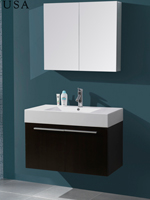 35.5" Midori Single Bath Vanity - Wenge 35.5" Midori Single Bath Vanity - Wenge