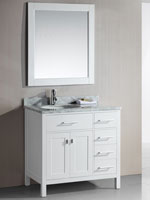36" London Single Bath Vanity Style 2 - White 36" London Single Bath Vanity Style 2 - White