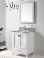 25" Caroline Avenue Single Bath Vanity - White