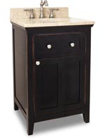 24" Vittoria Single Bath Vanity - Aged Black 24" Vittoria Single Bath Vanity - Aged Black