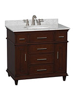 36" Berkeley Single Bath Vanity - Dark Chestnut