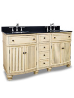 60.5" Venice Double Sink Vanity - White